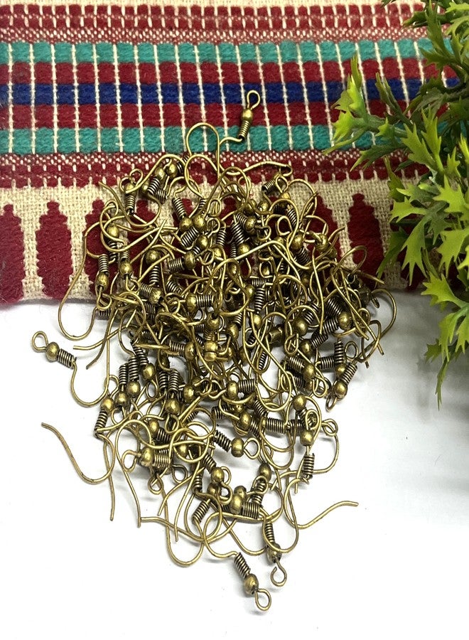 Excellentcrafts 100Pcs Earring Hooks for Jewelry Making � Fish Hook Ear Wires in Gold, Silver, Bronze, Rose Gold, Black � DIY Earring Making Kit for Women, Crafters & Beginners � 50 Pairs (Bronze Antique) - Image 2